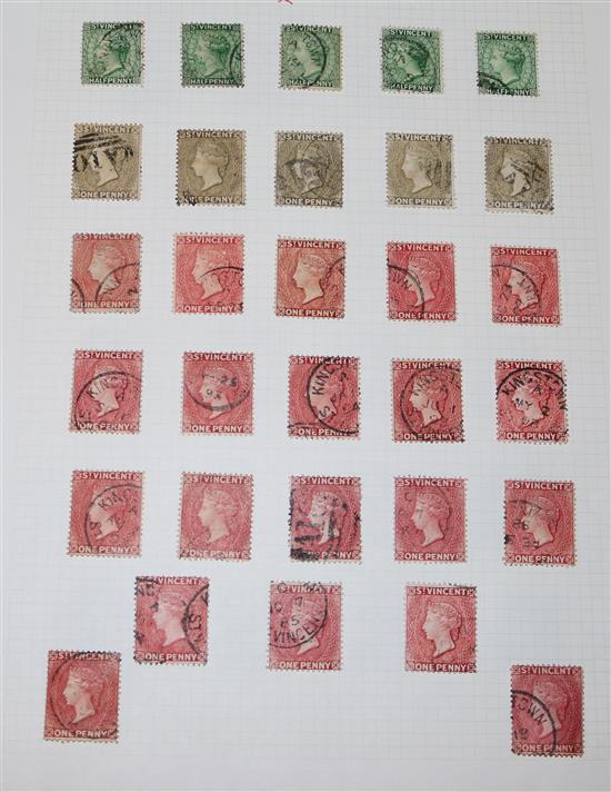 St Vincents stamps and penny reds 1 sheet